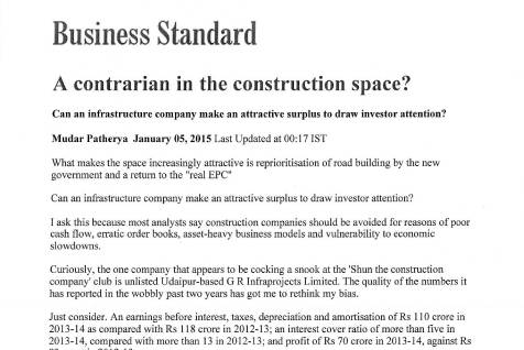 A contrarian in the construction space
